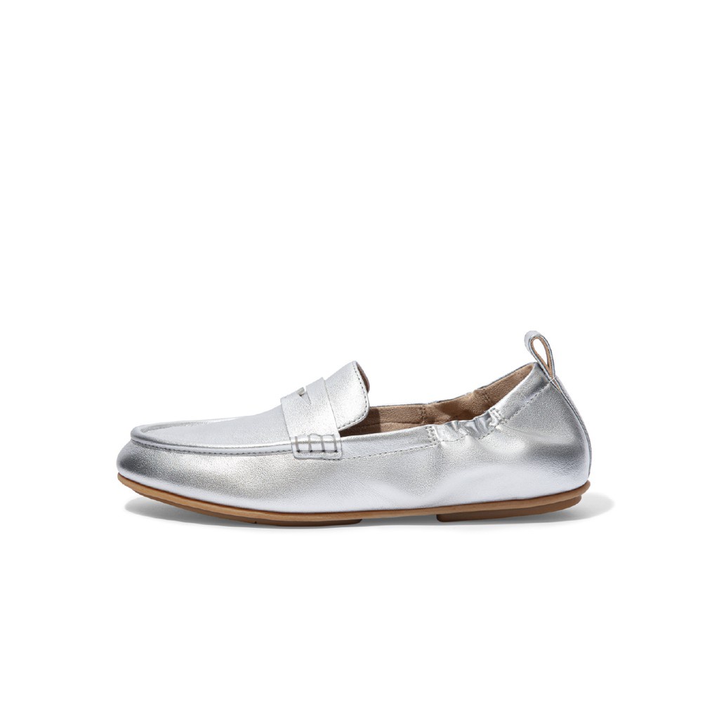 fitflop silver loafers