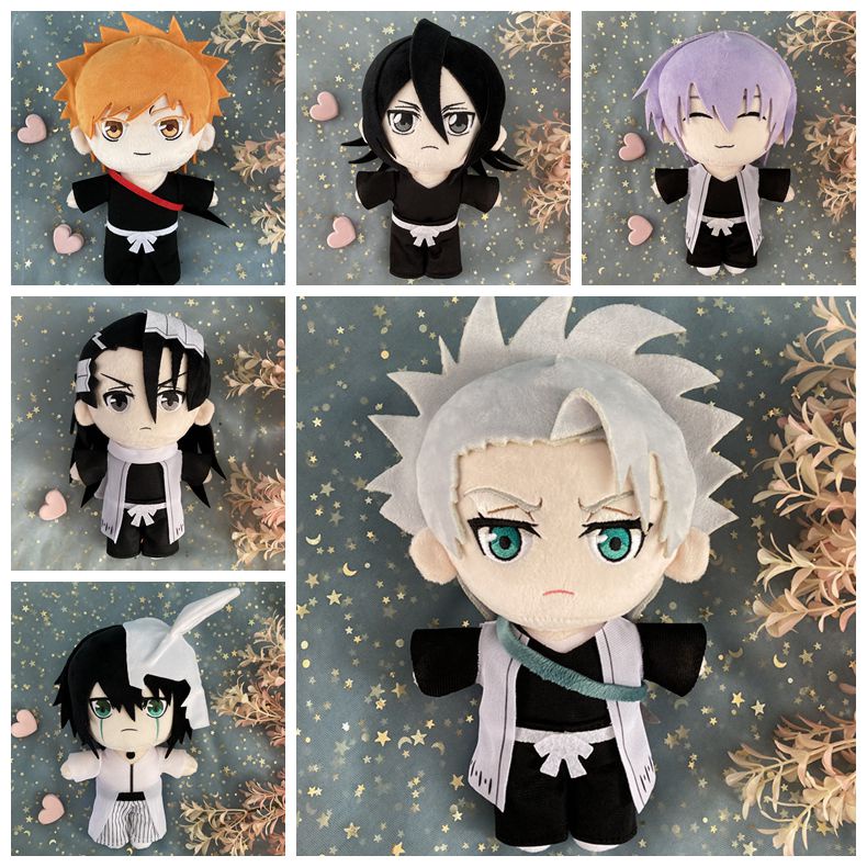20cm Anime BLEACH Plush Doll Kurosaki Ichigo Kuchiki Rukia Kuchiki
