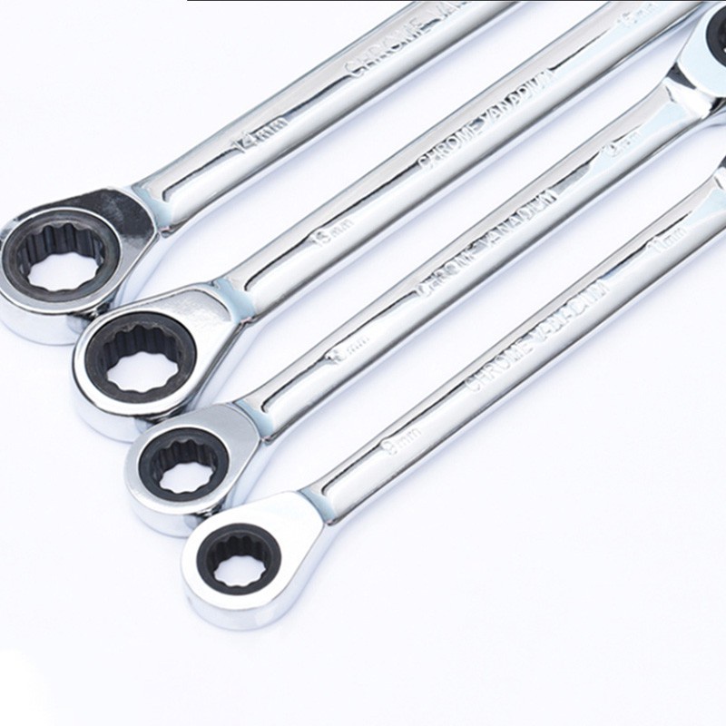 Build Repair Double-Head Combination Ratchet Wrench 72-Tooth Gear Universal Key Head Chrome Vanadium Reversible Spann... - Image 5