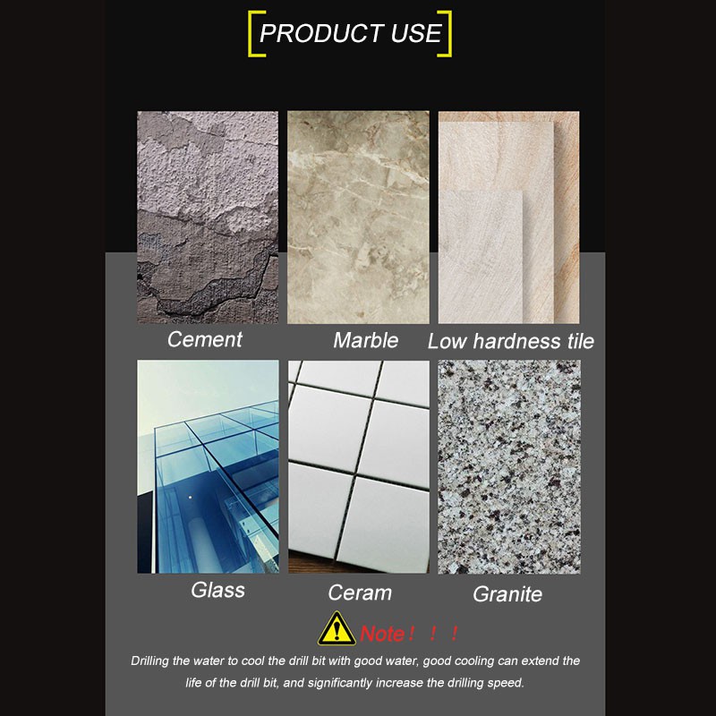 Craft Duty Carbide Drill Bit 4 Cutting Edges Tiles Crosshead Tile Glass Ceramics Granite - Image 5