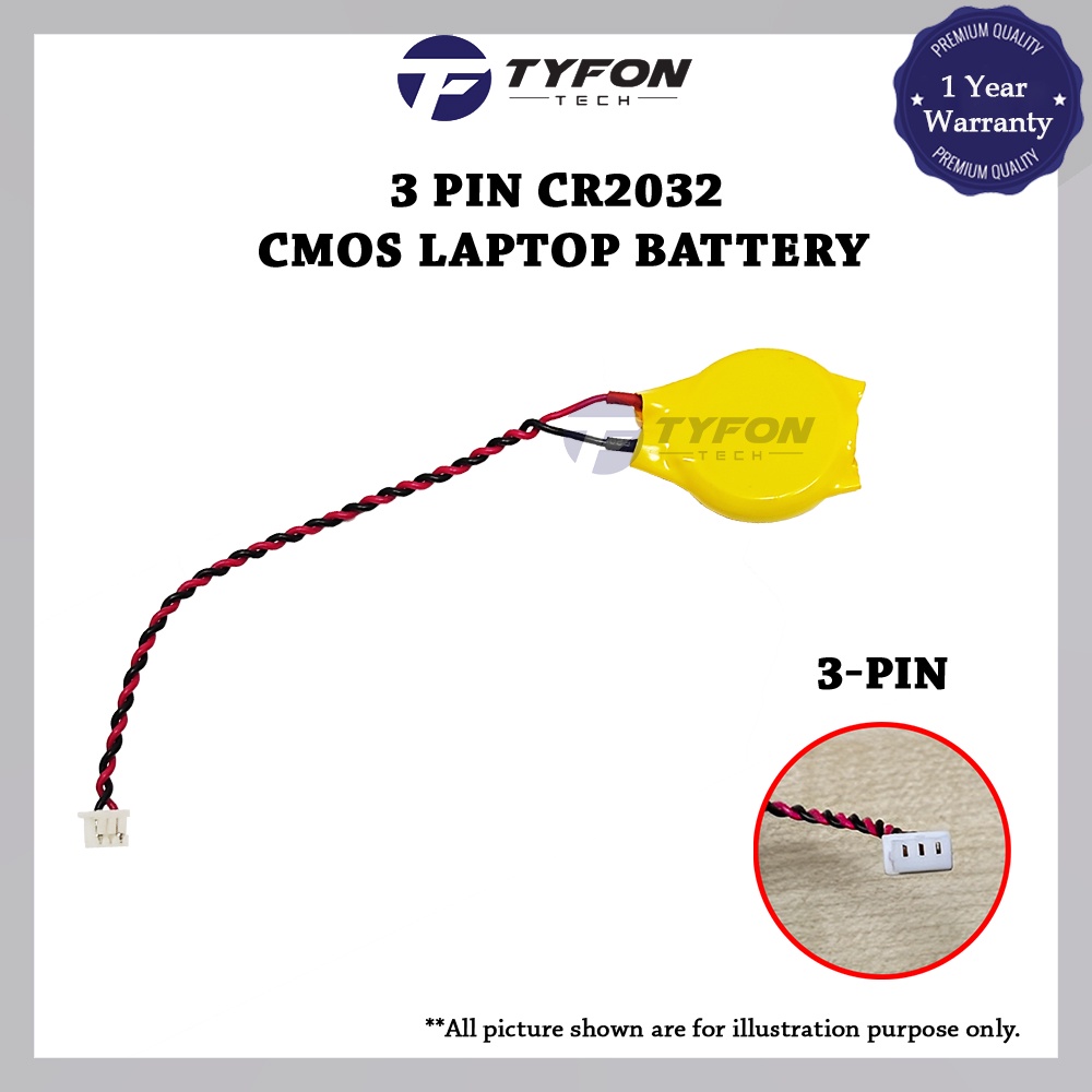 CR2032 Replacement CMOS Battery for Laptop Motherboard with 3-pin ...