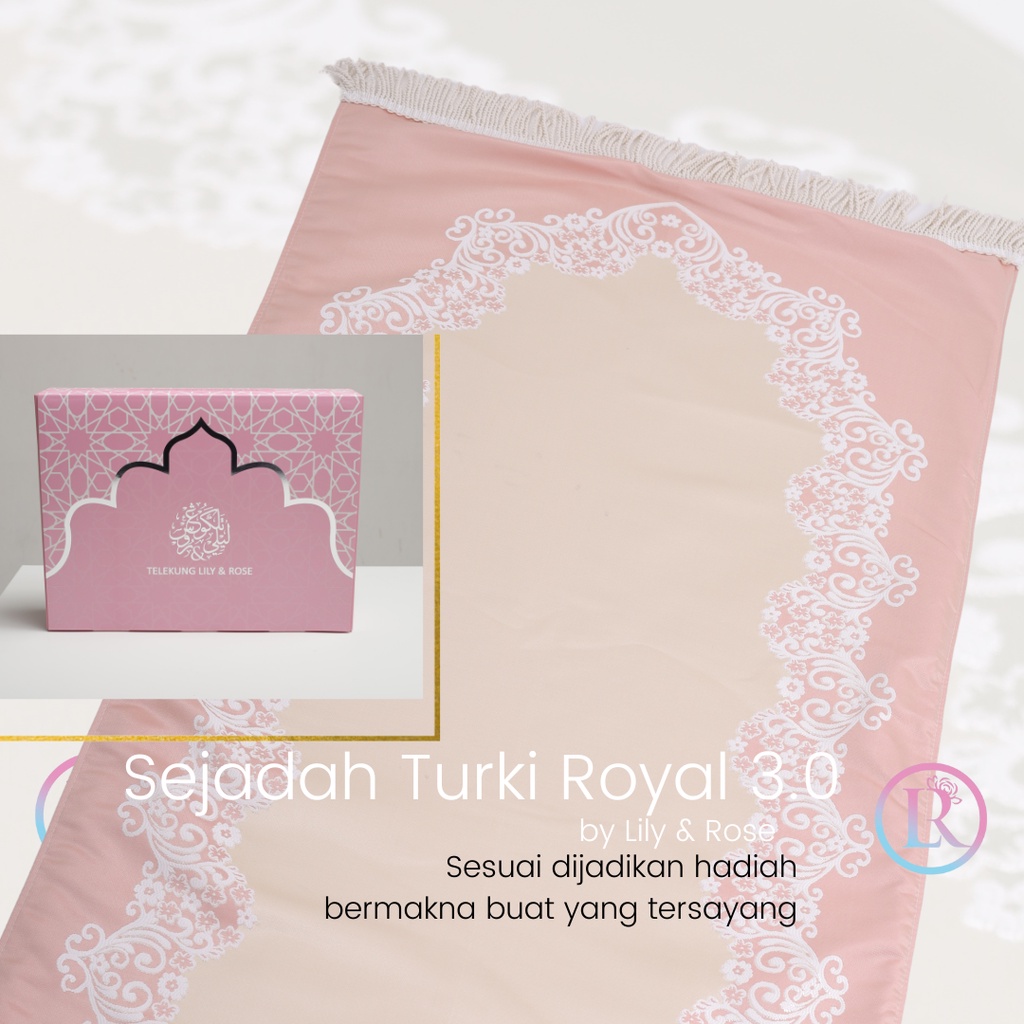 Sejadah Turki Royal LR 3.0, Sejadah Embroidery Satin, Sejadah Hantaran, Prayer Mat [Ready Stock]