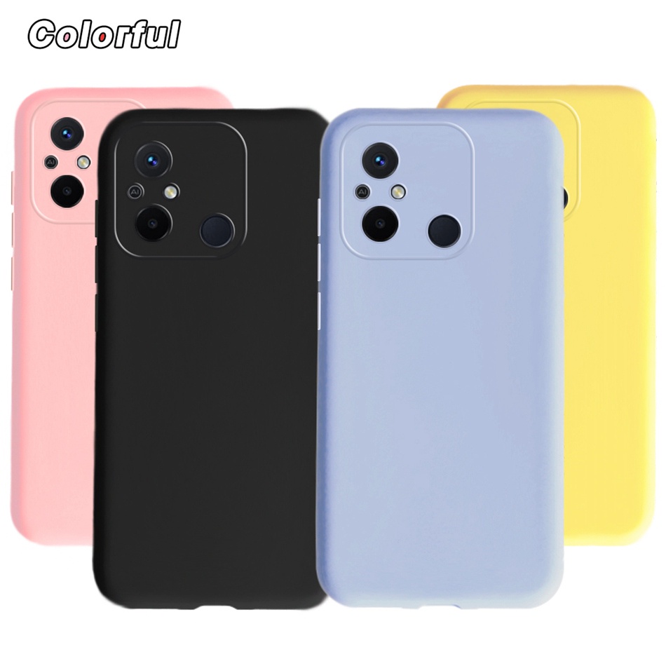 Xiaomi Redmi 11A 12C 2023 Plain Color Soft Rubber Case Redmi12c 11a 4G Shockproof Phone casing