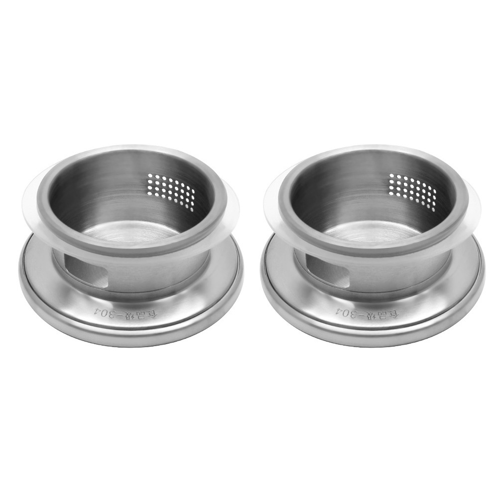 2 Pcs Drinks Bulk Cold Water Bottle Lid Sealing Caps Bottles Filter Cover Stainless Steel,