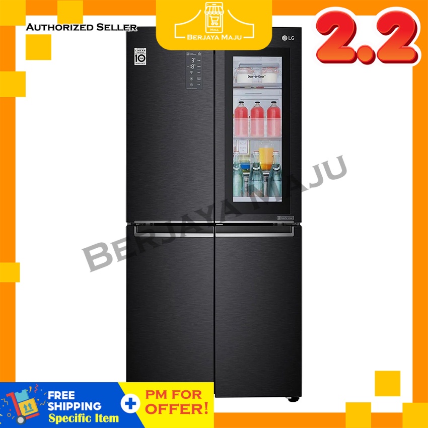 LG 594L French Door Inverter Refrigerator GCQ22FTQKL Shopee Malaysia