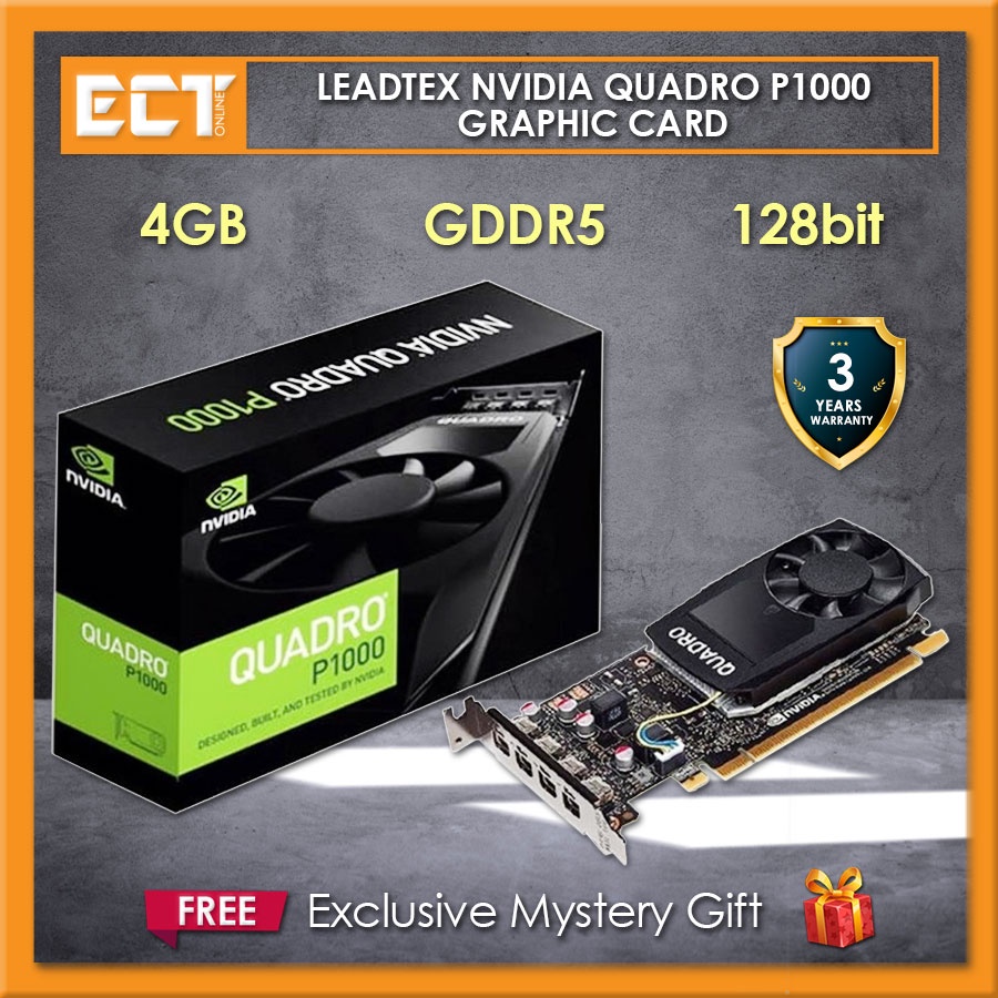 Leadtek Nvidia Quadro P1000 4GB GDDR5 128bit Full Professional Graphic Card and Features in a