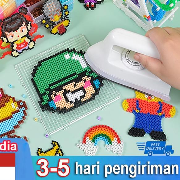 DIY Perler Beads Fuse Beads Kit Toys 5.5mm Large Beads 1350/ 3D Crafts with Educational Toys Accessories