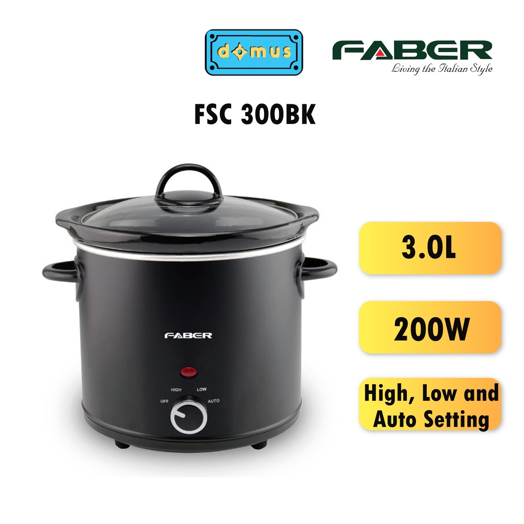 Faber Slow Cooker (200W) (3L) FSC300BK / FSC 300BK