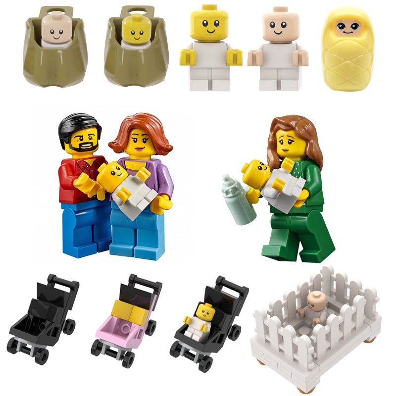 [Funbrick] White Baby Model Series Citiy Theme Minifigure Accessories Children Creative Child Gifts Toys Friendly Materials Compatible Building Block