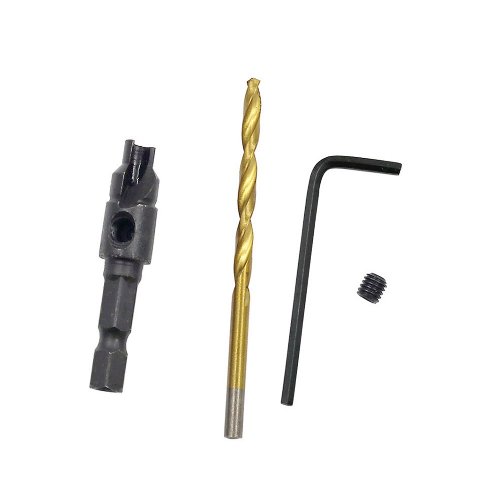 Build Craft Krachtige 5pcs HSS Countersink Drill Bit Set Screw Woodworking Chamfer Tool Quick Change 5 6 8 10 12 Repa... - Image 2