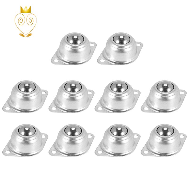 10Pcs 3CM Dia Carbon Steel CY-15A Ball Transfer Unit Ball Bearing Conveyor Roller Ball Transmission Tool