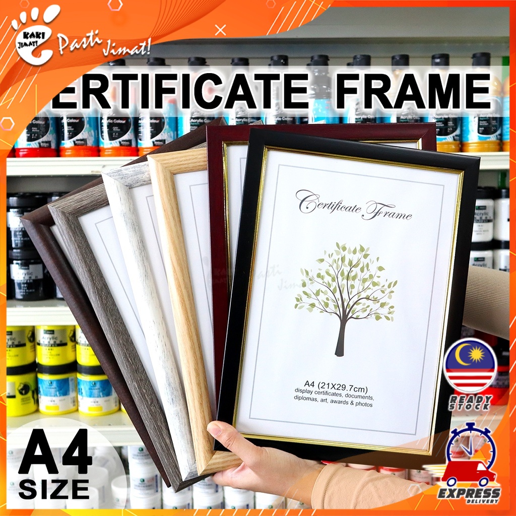 Kaki Jimat A4 Size / 4R Certificate Document Photo Deco Frame Luxury and Vintage Design