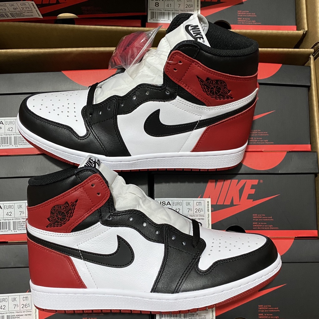 NK Air Jordan 1 Retro High OG Bred Toe AJ1 Men running Shoes Sport Shoes Sneakers Unisex 2023