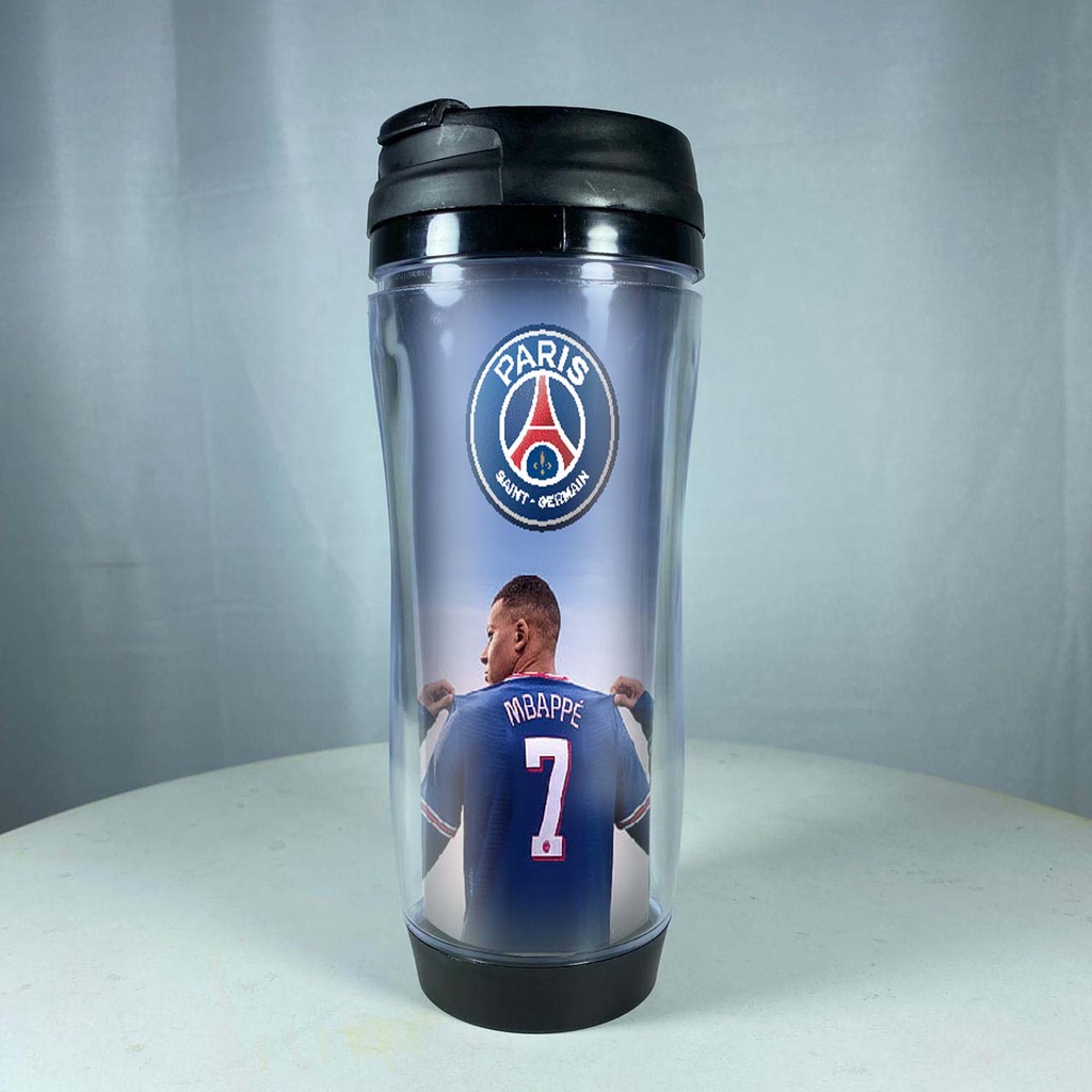 Tumbler Kylian Mbappe PSG Paris Fan Club Player Drink Bottle Gift