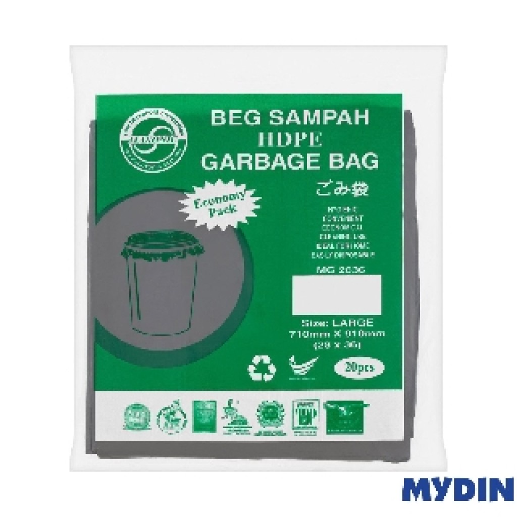 Maxonic HDPE Garbage Bags - L (20 Pcs) MG2836