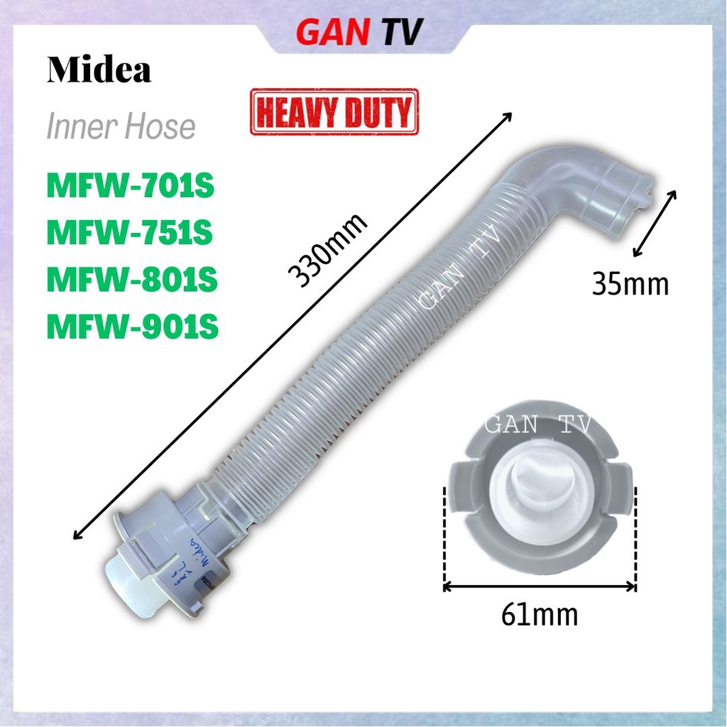 Heavy Duty Midea MFW701S MFW751S MFW801S MFW901S Washing Machine