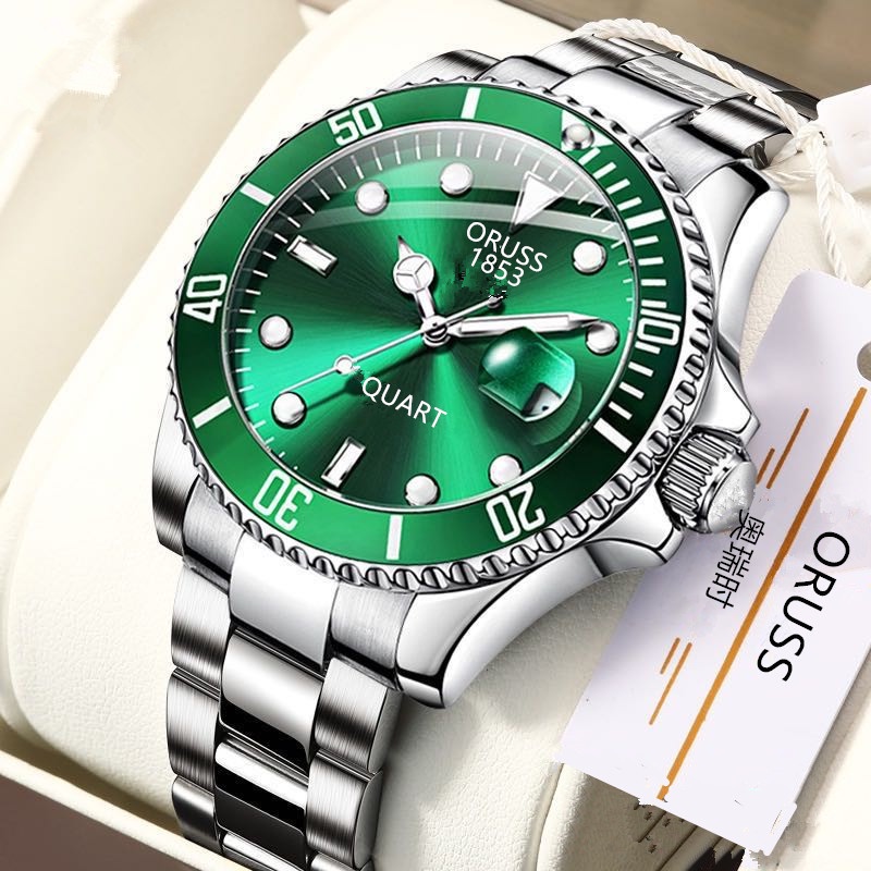 Automatic Movement Watch Men's New Movement Steel Band Waterproof Luminous Calendar Green Water Monster Watch Men's New Product Water Ghost Green Automatic Movement Watch Men's Watch Business Fashion Student Watch Elderly Watch Men's Dad Women's Watch Wat