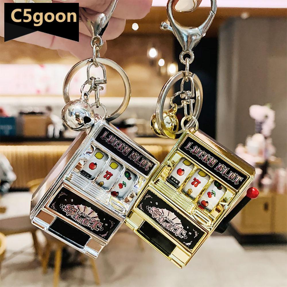 C5GOON Lucky Jackpot Mini Fruit Fun Birthday Keychain Coin Operated Games Machine H5I3