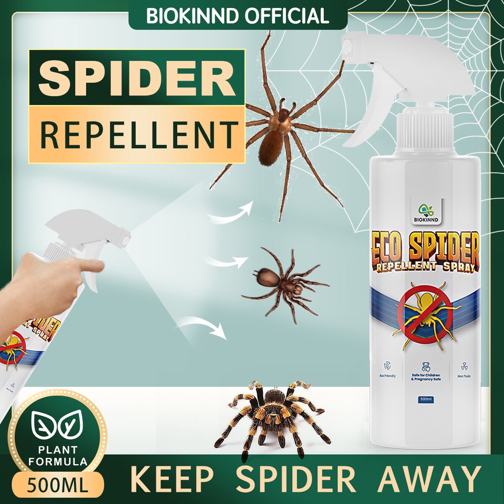 BIOKINND Eco Spider Repellent Water Based Spray Penghalau Labah-labah SAFE TO USE Natural Plant-Based Extracts (500ml)