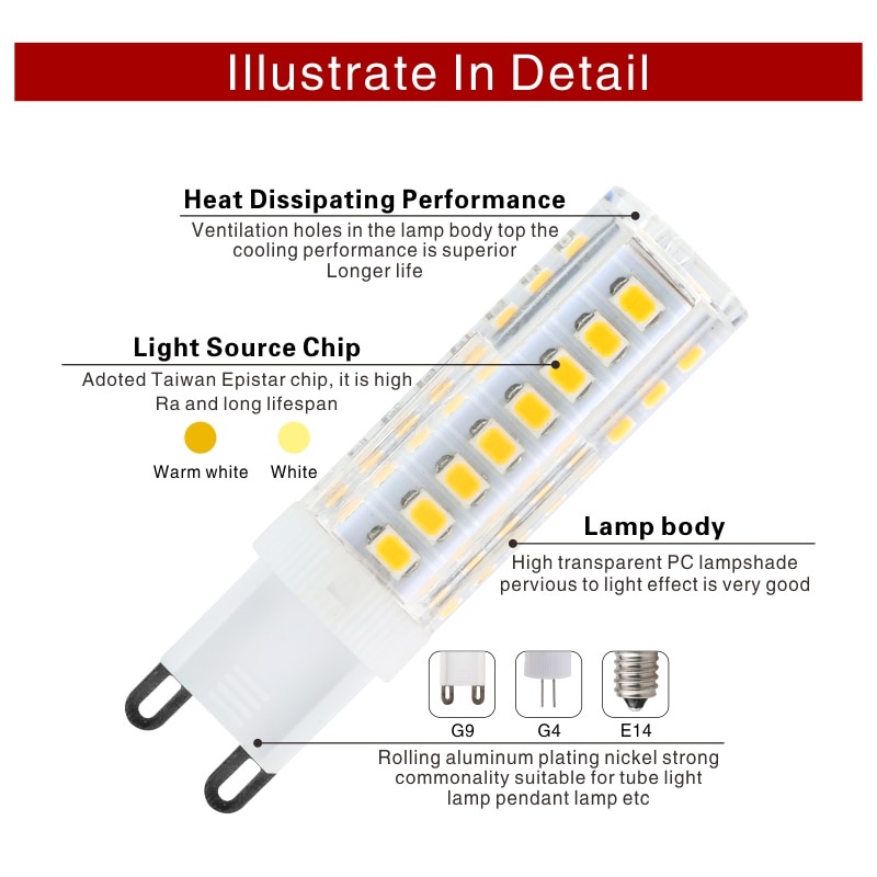 Reliable Premium Got Liang G4 G9 E14 LED Bulb 3W 4W 5W 7W Lamp AC 220V Corn SMD2835 360 Beam Angle Replace 30w/40w/60... - Image 4