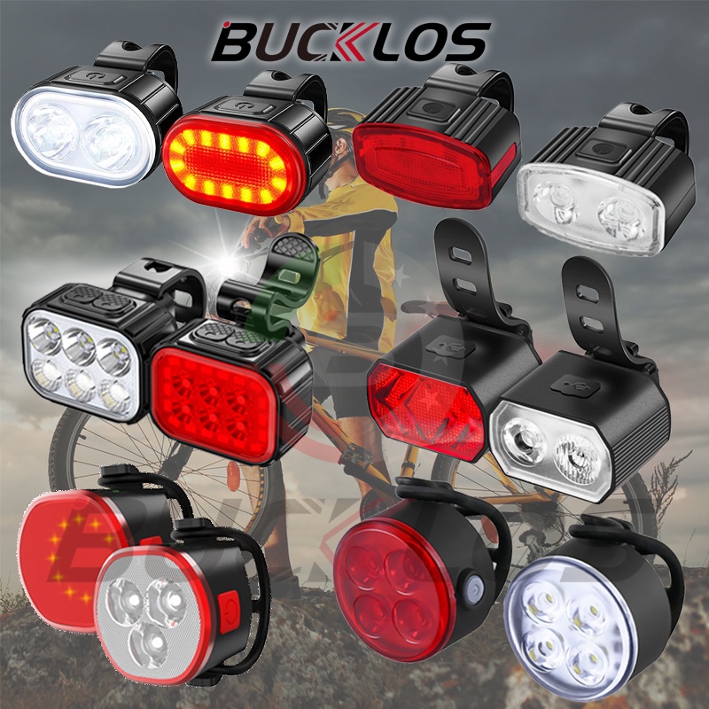 Bike Headlight BTR Silicone Bicycle Front And Rear LED Red