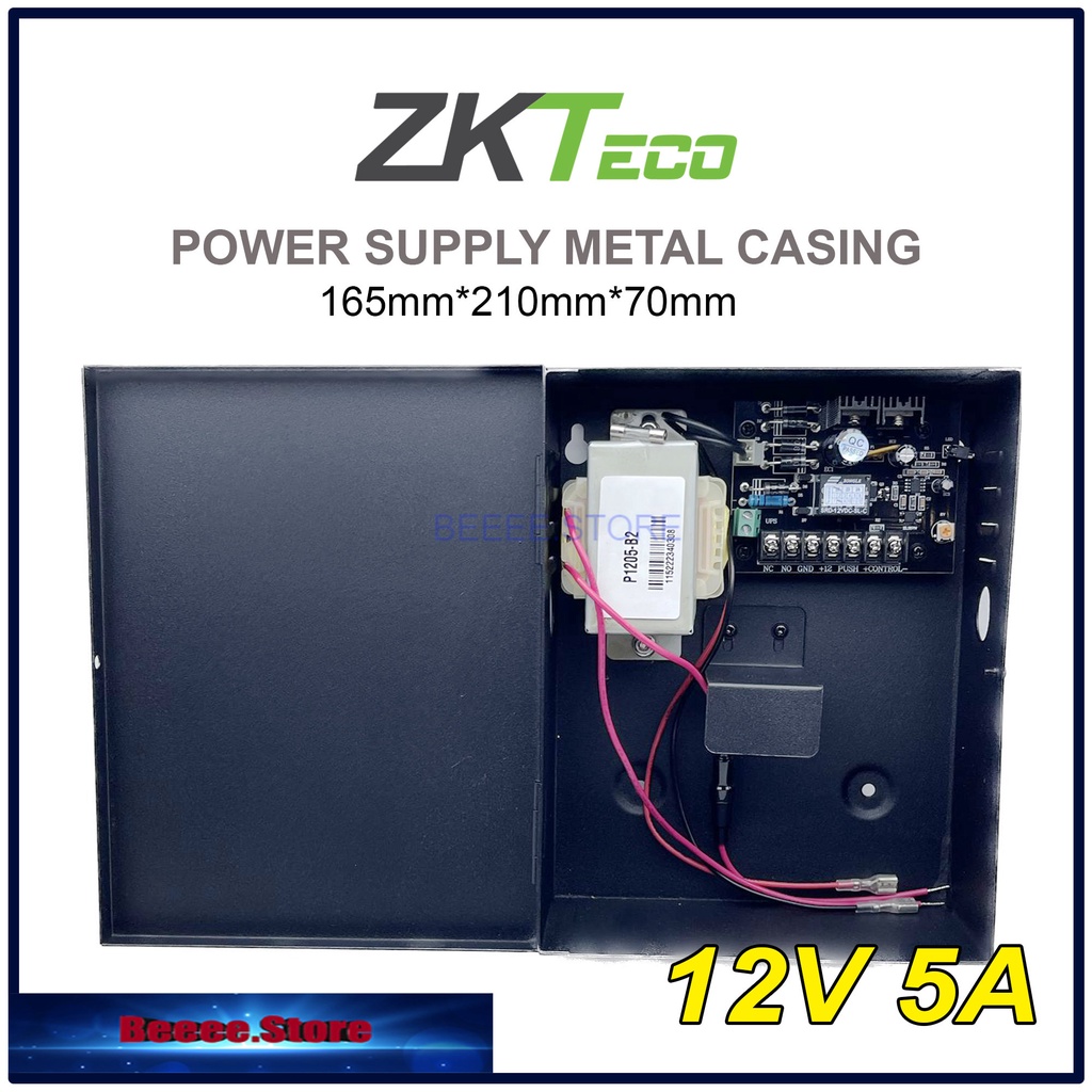 ZKTECO P1205B2 AC220V POWER SUPPLY WITH METAL BOX 12V 5A Shopee Malaysia