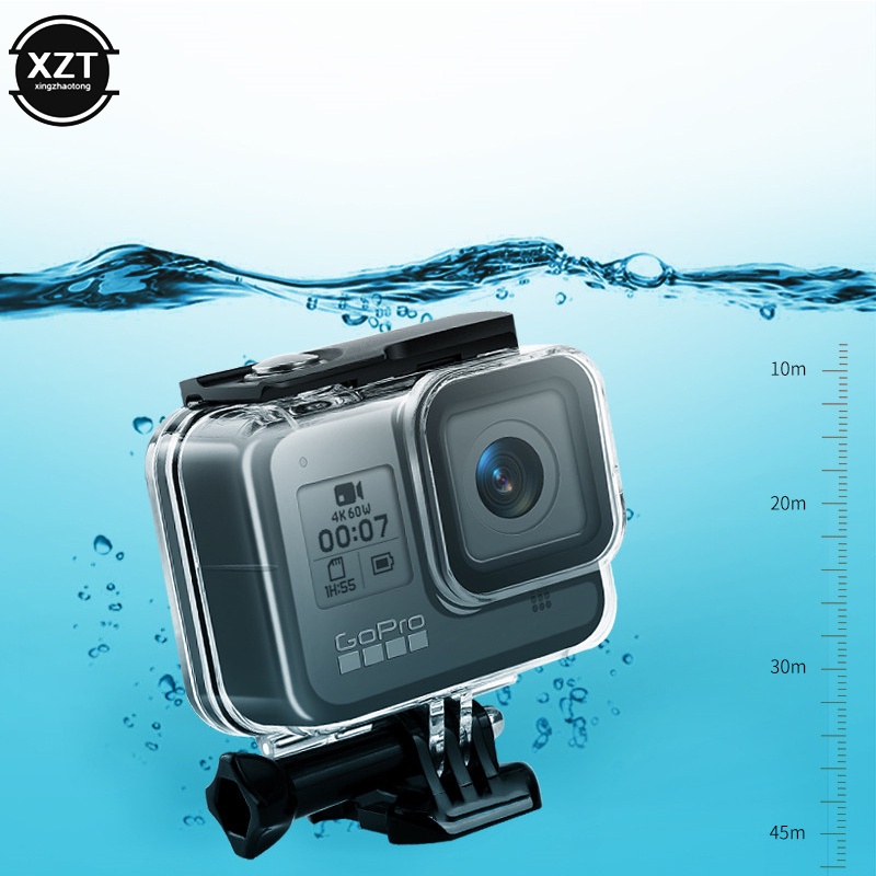 60m GoPro Hero 8 Protective Case Cover Case Camera Lens Underwater Waterproof Case for Diving Swimming Accessories