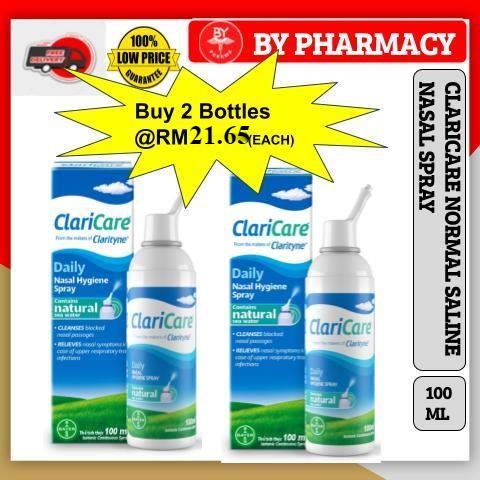 CLARICARE DAILY NORMAL SALINE NASAL SPRAY 100ML | Shopee Malaysia