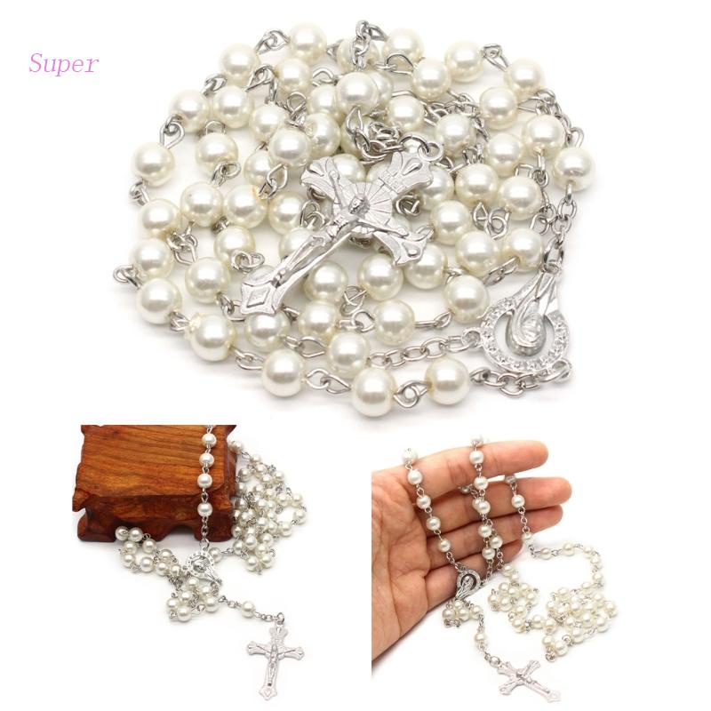 Best Rosary Necklace-Medal and Crucifix Pendant Chain Jewelry Holy Land Religious