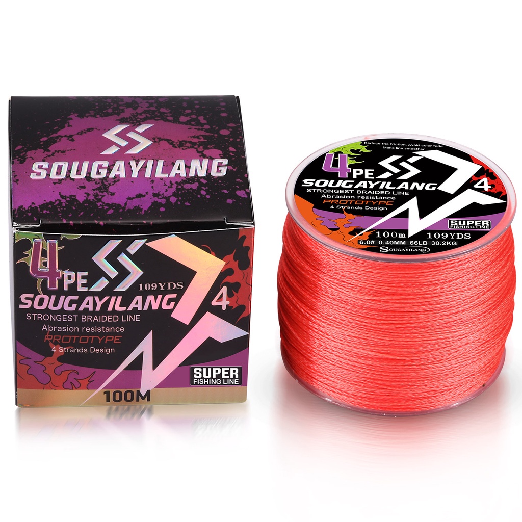 Purpose Reliable Sougayilang Fishing Line 100M PE Braided 4 Stands Benang Pancing Ikan Superline Strong Bra - Image 4