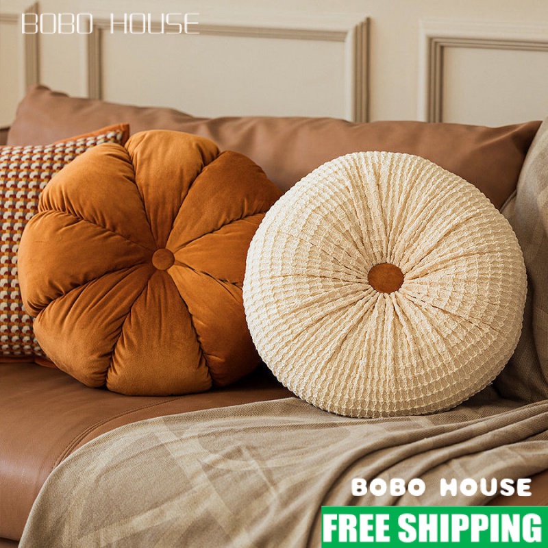 Nordic Style Knitted Throw Pillow Round Couch Pillow Sofa Cute Cushion Handmade Decorative Plush PillowBOBOHOUSE 2J1P