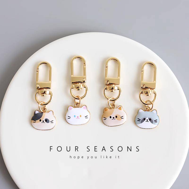 Lovely Keychain Small Cat Pendant Mini Cat Keychain Bag Pendant Headset Pendant U Disk Pendant Cute Keychain Boutique Pendant Couple