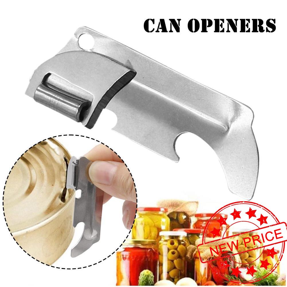 Stainless Steel Can Opener Folding Mini Bottle Opener Can Opening Gadget C7T7