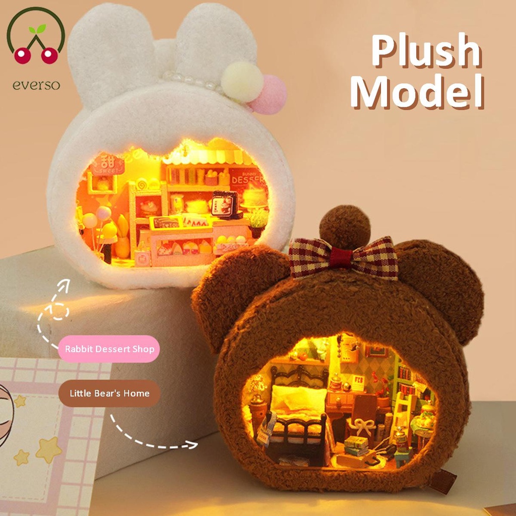 Miniature House Kit DIY Miniature Dollhouse Kit with Furniture Cute