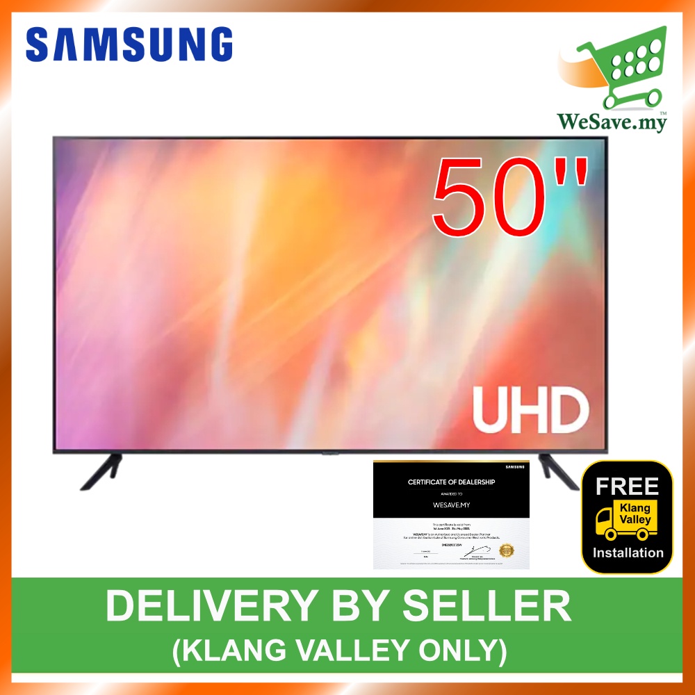 (FREE INSTALLATION within Klang Valley) Samsung UA50AU7000 50" Flat 4K UHD Smart TV - UA50AU7000KXXM (Original)