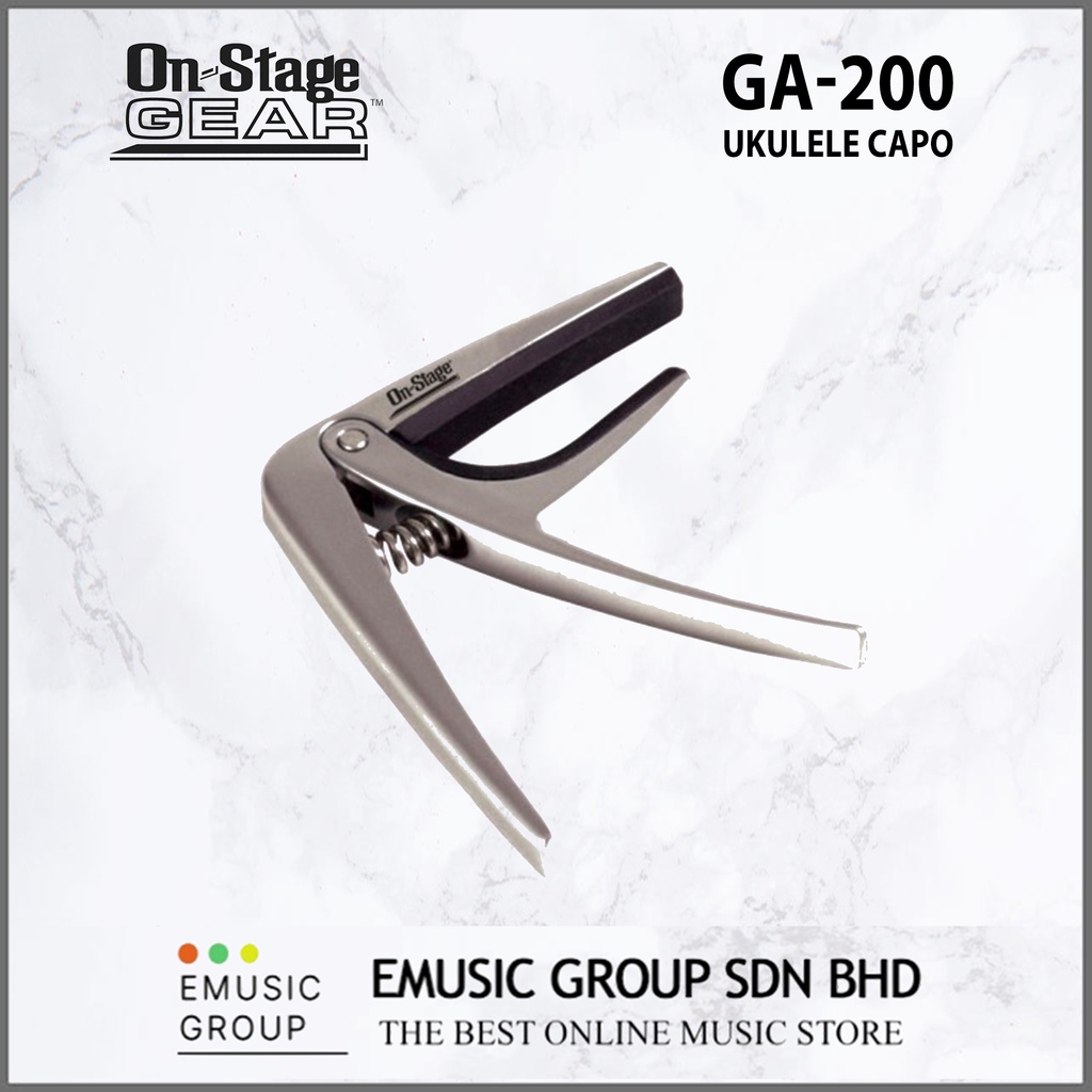 On-Stage Gear GA200 Spring Loaded Ukulele Capo Uke Capo On Stage (GA-200)