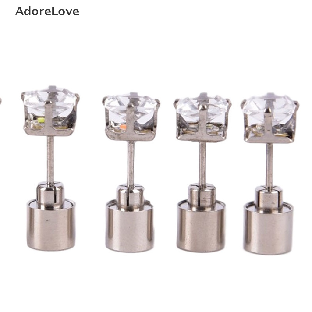 ADL 1Pc Party Charm LED Earring Light Up Crown Glowing Crystal Ear Drop Stud LE