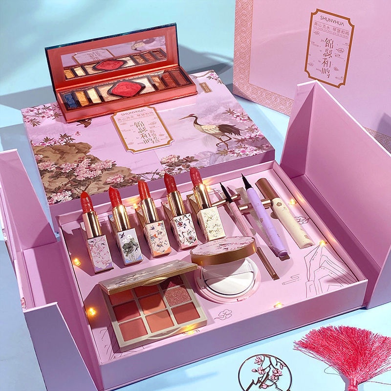 Chinese Style Forbidden City Lipstick Makeup Set Gift Box Full Set Cosmetics 38 Women's Day Girlfriend Birthday Gift