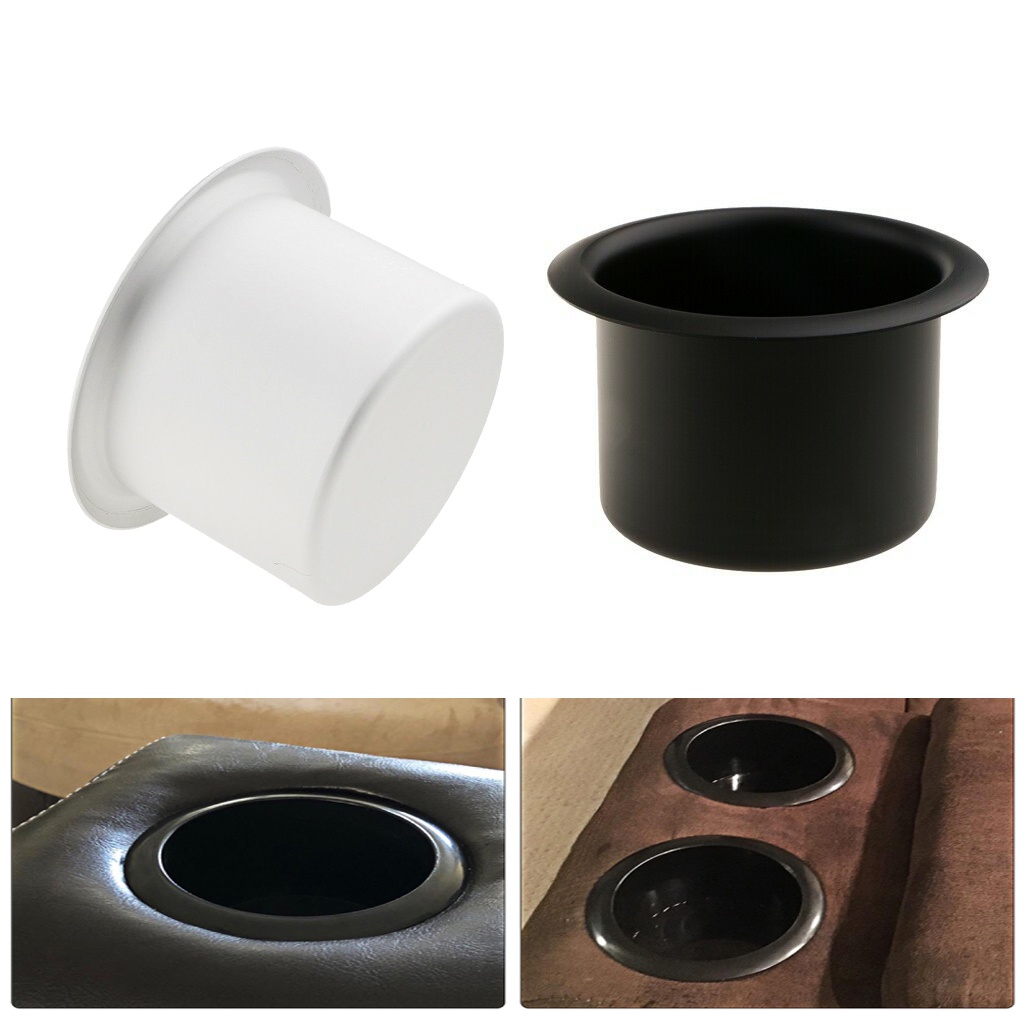 Universal Metal Alloy Cup Holder Drink /Bottle /Water Cup Holder Insert Boat RV Sofa or Poker Table Silver Or Black 1Pcs