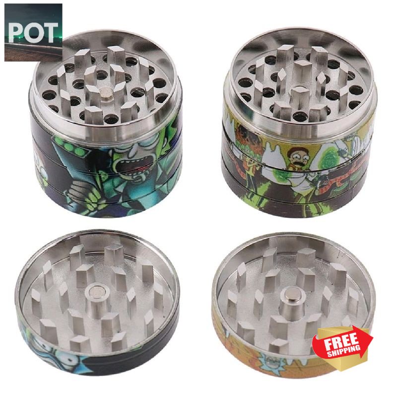 Lapisan Herbs 4 Pengisar Rempah Pengisar Daun Aksesori Penghancur Herb Spice Grinder Crusher 4 Layer