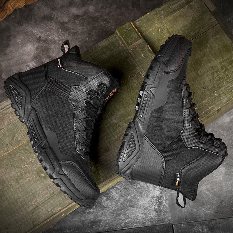 Ready Stock Large Size Outdoor Hiking Shoes Men's Outdoor Sports Shoes Jungle Hiking Shoes Tactical Boots Hiking Boots Outdoor Hiking Boots Original Military Fan Combat Boots High-Top Military Boots Anti-Slip Hiking Shoes Tactical Boots Hiking Boots Water