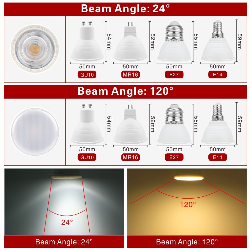 Quality Durable Got Liang MR16 GU10 E27 E14 LED Bulb 6W Watt 220V Lamp Spotlight Spot Light 24/120 Degree Lighting Co... - Image 2