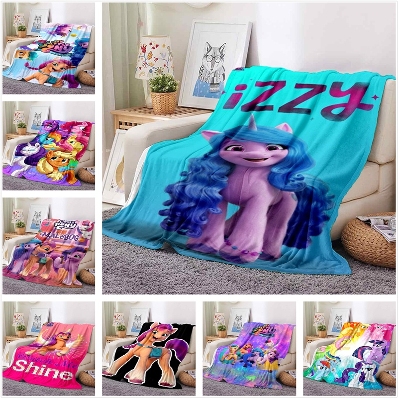 My Little Pony Cartoon Animation Blanket Sofa Office Nap Rainbow Children Air Conditioning Soft Warm Can Customize Patterns k7