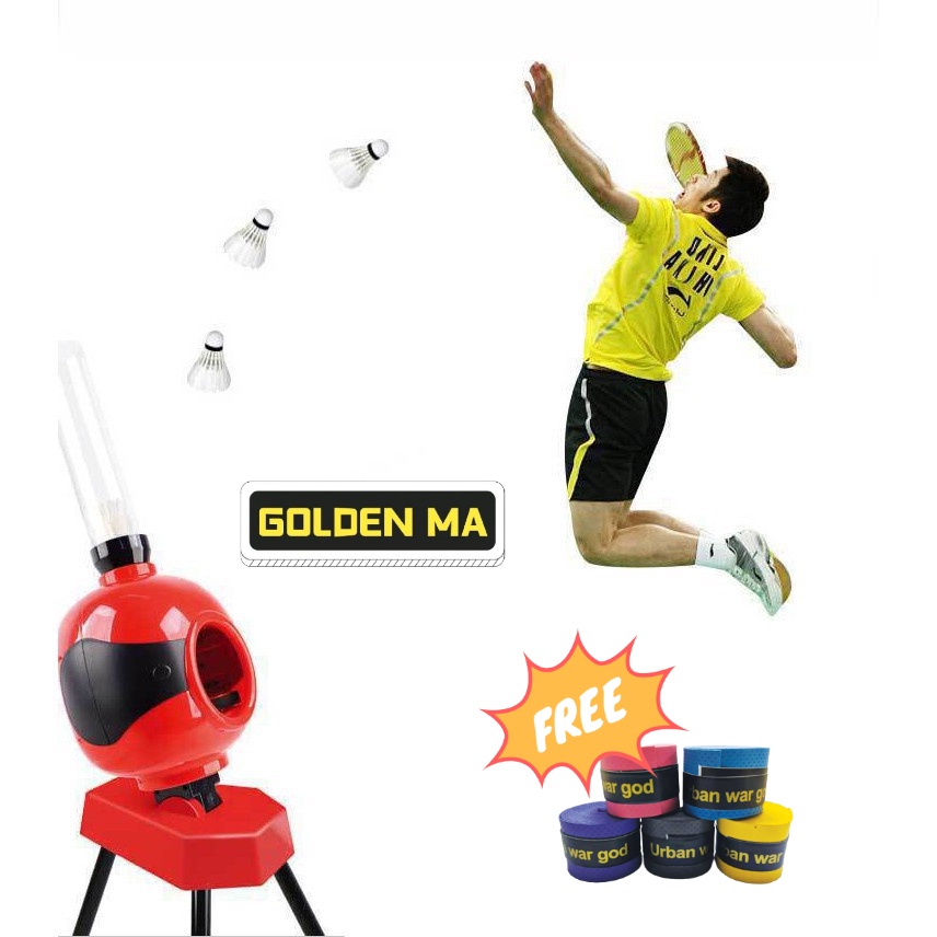 GIFT Automatic Badminton Service Machine Robot Gift Portable Outdoor Indoor Beginner Ball Pitching Practice Trainer