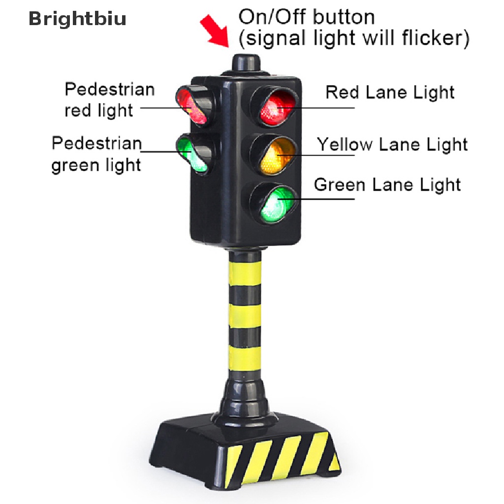 [Brightbiu] Kids Mini Traffic Signs Light Speed Camera Toy with Music LED Traffic rule toy Boutique