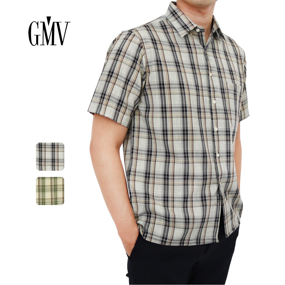 GMV Men's Checks Short Sleeve Shirt - GM42103B222