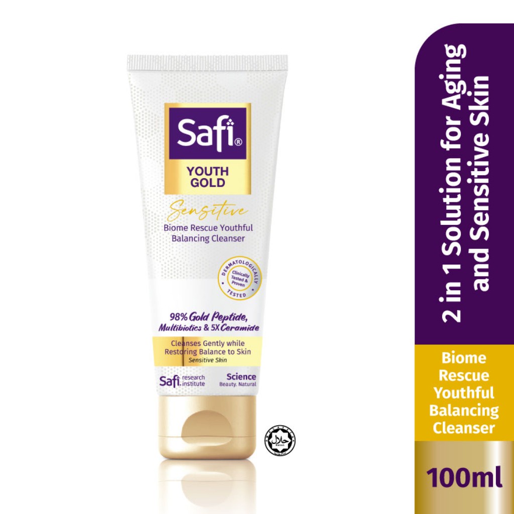 Safi Youth Gold Biome Rescue Youthful Balancing Cleanser 100g