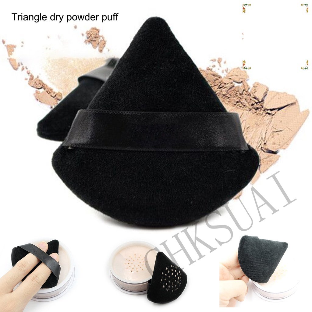 Triangle Shape Powder Puff Washable Mini Cosmetics Soft Cotton Face Powder Lightweight Puff Makeup Tools