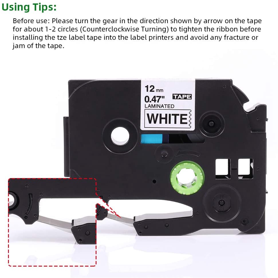Essential Durable Compatible Brother TZe Tape 6/9/12/18/24mm TZe231 TZe221 TZe211 P-Touch TZe-231 Laminated Label St - Image 5