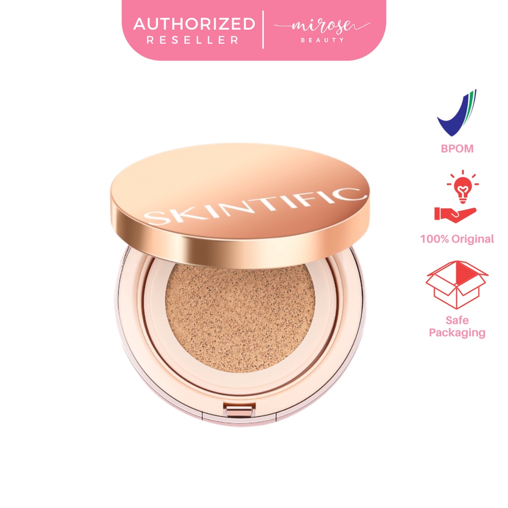 Skintific Cover All Perfect Air Cushion High Coverage Poreless&Flawless Foundation 24H SPF35 PA++++